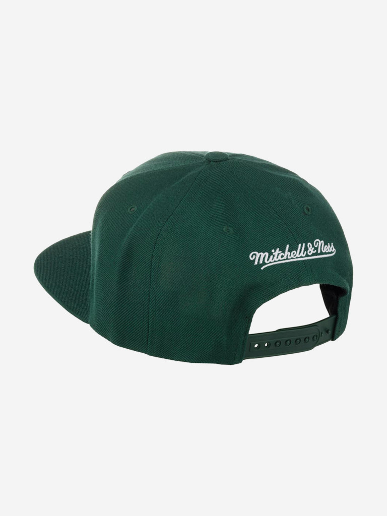 Бейсболка с прямым козырьком MITCHELL NESS HHSS3256-MBUYYPPPGREN Milwaukee Bucks NBA