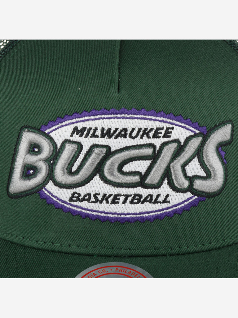 Бейсболка с сеточкой MITCHELL NESS HHSS5461-MBUYYPPPGREN Milwaukee Bucks NBA