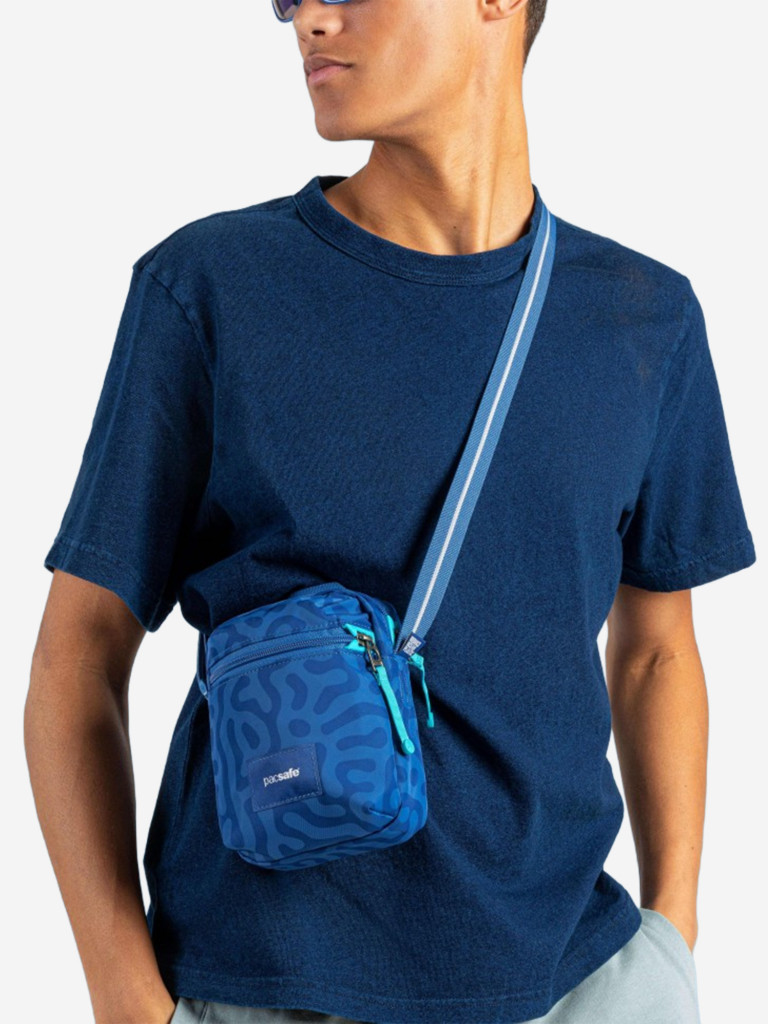 Сумка антивор Pacsafe GO Micro Crossbody, Cerulean Blue, 1,5 л.