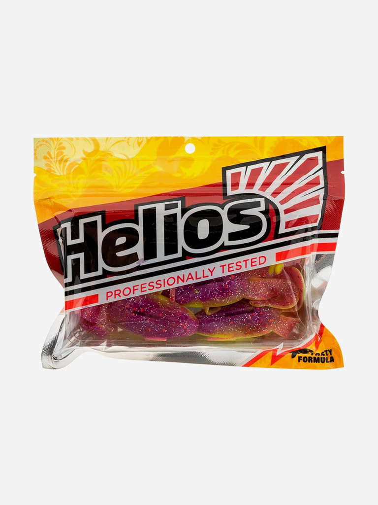 Мягкая приманка лягушка Helios Crazy Frog, 3,55" / 9,0 см, Fio & Acid lemon, 4 штуки (HS-23-027)