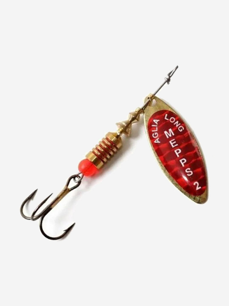 Блесна для рыбалки вертушка Mepps AGLIA LONG REDBO, 2, Gold, 1 штука