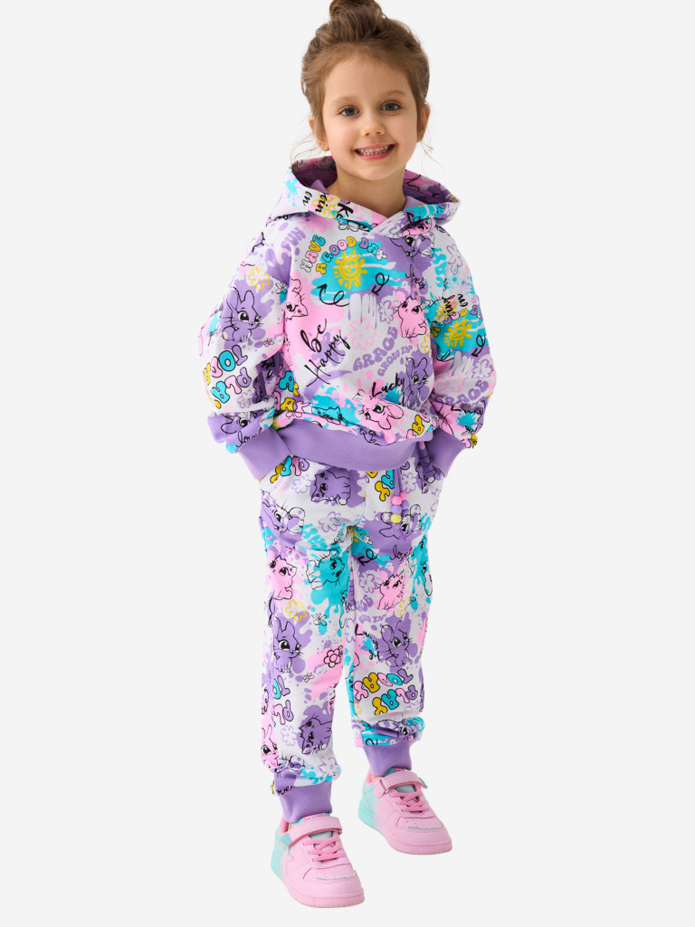 Комплект для девочек: худи, брюки PlayToday