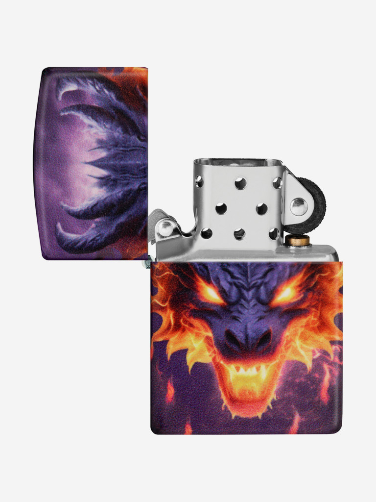 Зажигалка бензиновая ветроустойчивая Zippo Glowing Dragon Glow In The Dark Green