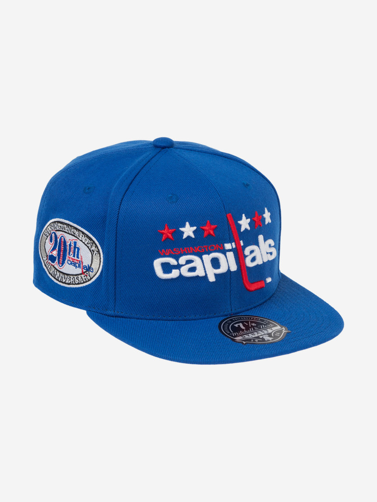 Бейсболка с прямым козырьком MITCHELL NESS 6HSFSH22084-WCABLUE Washington Capitals NHL (синий)