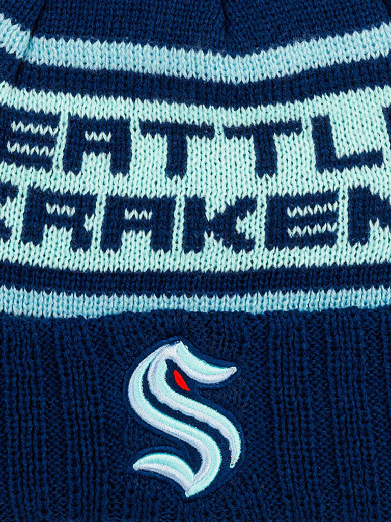 Шапка с помпоном AMERICAN NEEDLE 42812A-SEK Seattle Kraken Pillow NHL (синий)