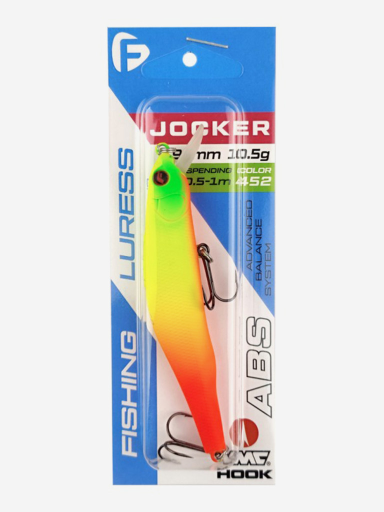Воблер F-FISHING Jocker 90SP 90мм 10,5г 0,5-1,0м 452 Суспендр