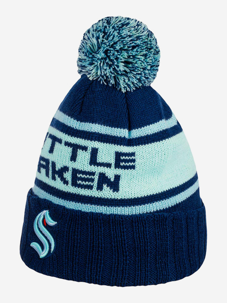 Шапка с помпоном AMERICAN NEEDLE 42812A-SEK Seattle Kraken Pillow NHL