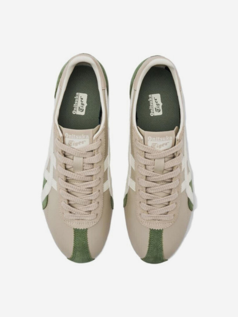 Onitsuka Tiger Runspark Anti-Slip Wear-Resistant Low-Top Skateboard Shoes Unisex Beige Green