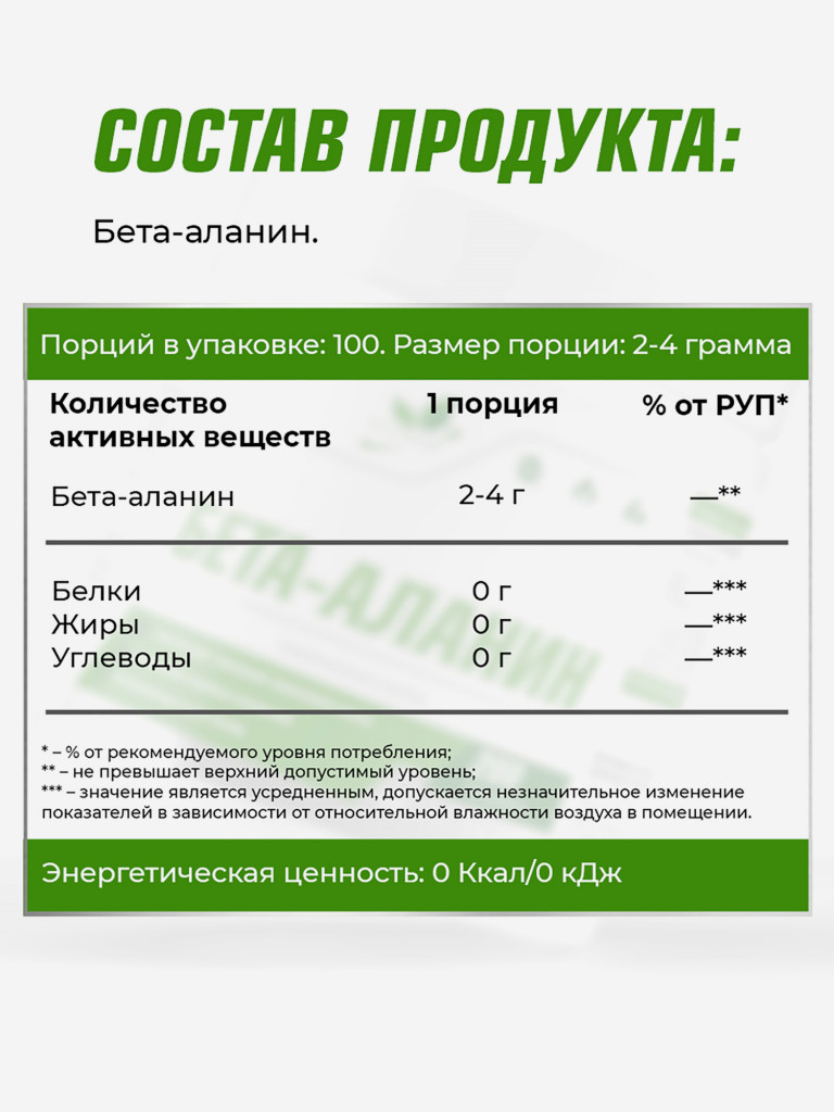Бета-аланин, NaturalSupp, 200 г