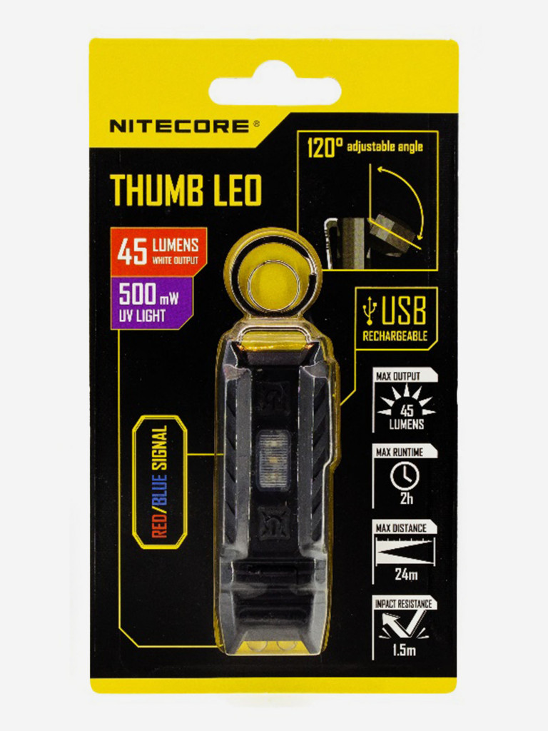Фонарь ручной Nitecore Thumb LEO, 45 лм