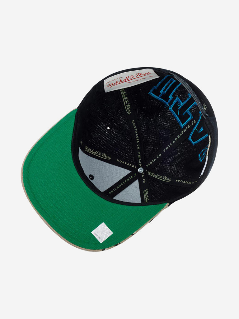 Бейсболка с прямым козырьком MITCHELL NESS HHSS1101-UJAYYPPPBLCK Utah Jazz NBA