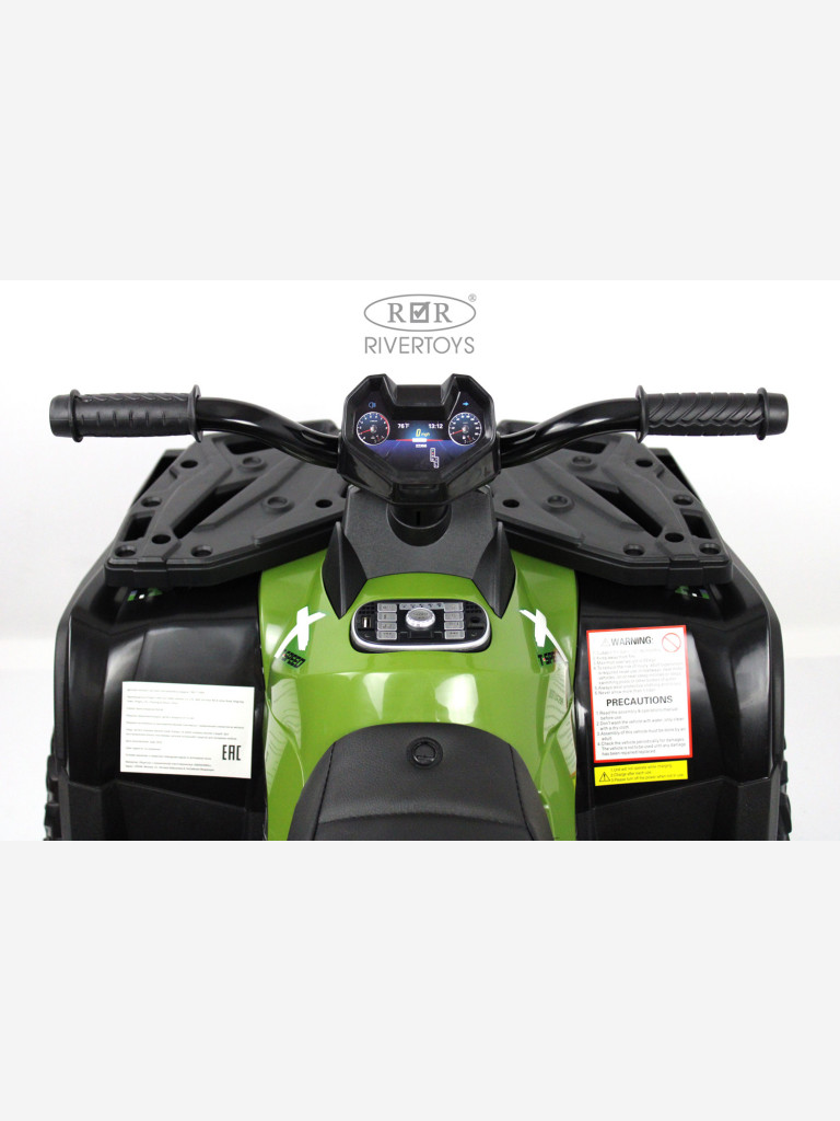 Детский электроквадроцикл RIVERTOYS T001TT 4WD зеленый