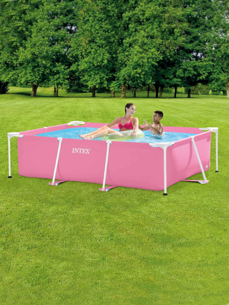 Бассейн Intex 28266 Pink Rectangular Frame, 220x150x60см