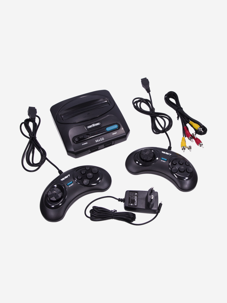 Игровая приставка RETRO GENESIS MixSD (8+16Bit) + 350 игр (AV кабель, microSD слот, 2 проводных джойстика)