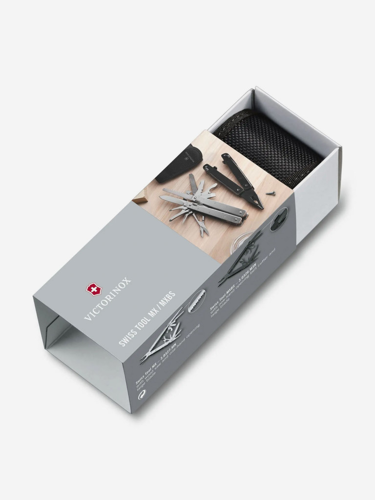 Мультиинструмент складной Victorinox SwissTool MX, 115 мм, 25 функций, нейлоновый чехол