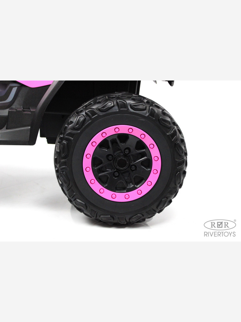 Детский электроквадроцикл RIVERTOYS T001TT 4WD розовый