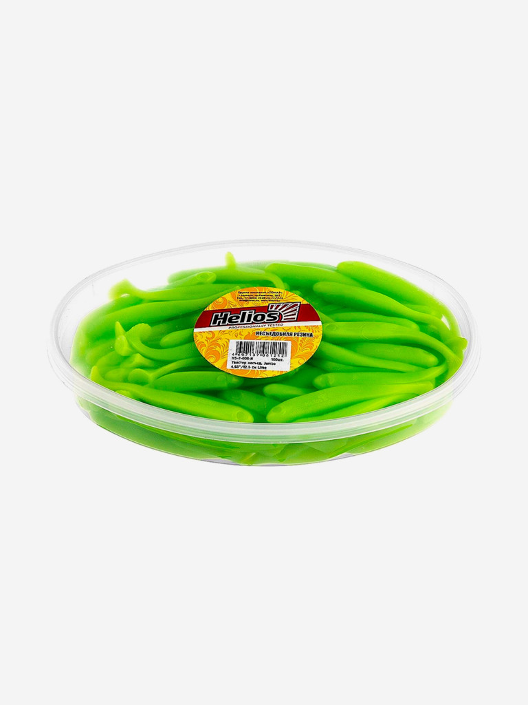 Мягкая приманка Helios Jumbo, 4,95'' / 12,5 см, Lime, 100 шт (HS-7-008-N)