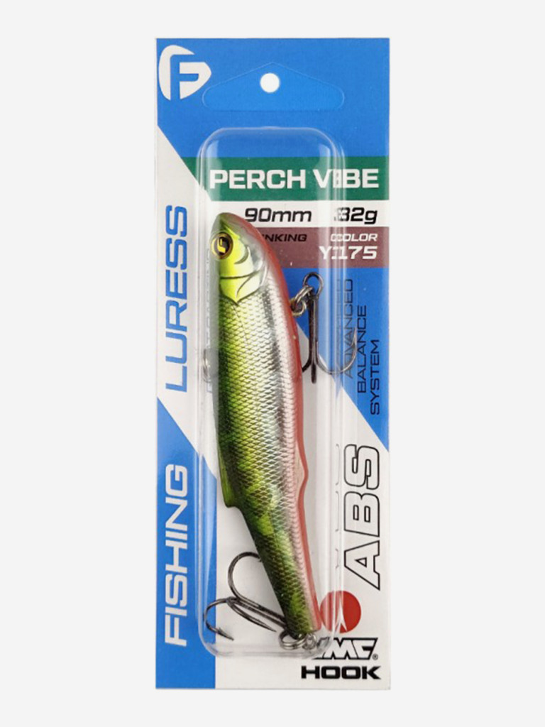 Воблер F-FISHING Perch Vibe 90мм 32г Y175 Тонущий