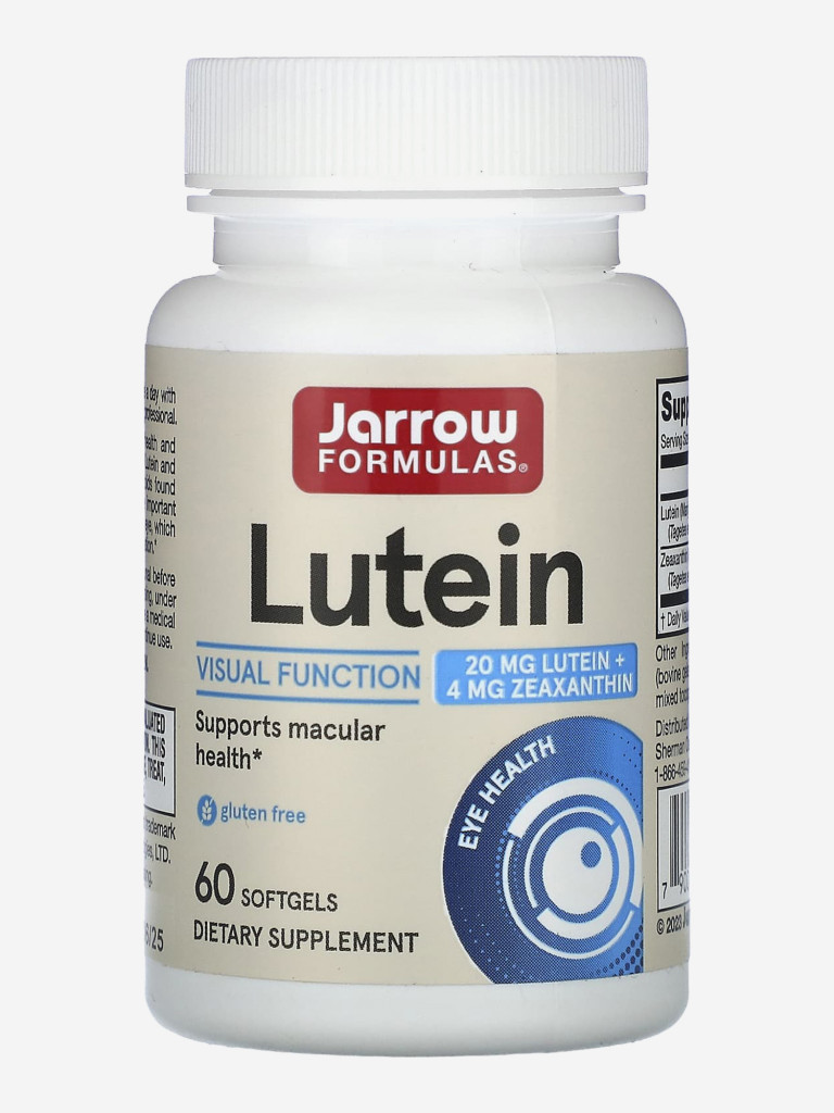 БАД Лютеин комплекс для глаз, для зрения, витамины для глаз Jarrow Formulas Lutein, 60 softgels
