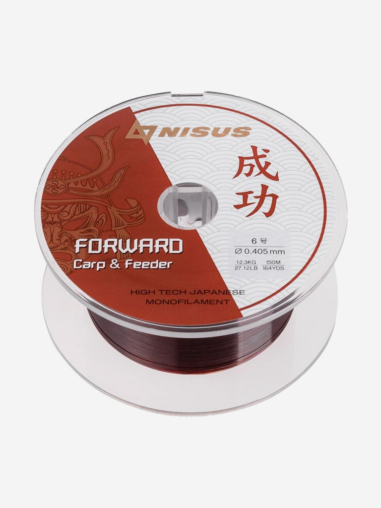 Леска для рыбалки Nisus FORWARD Carp&Feeder Nylon 0,405мм, 150м, 12,3кг, темно-коричневый