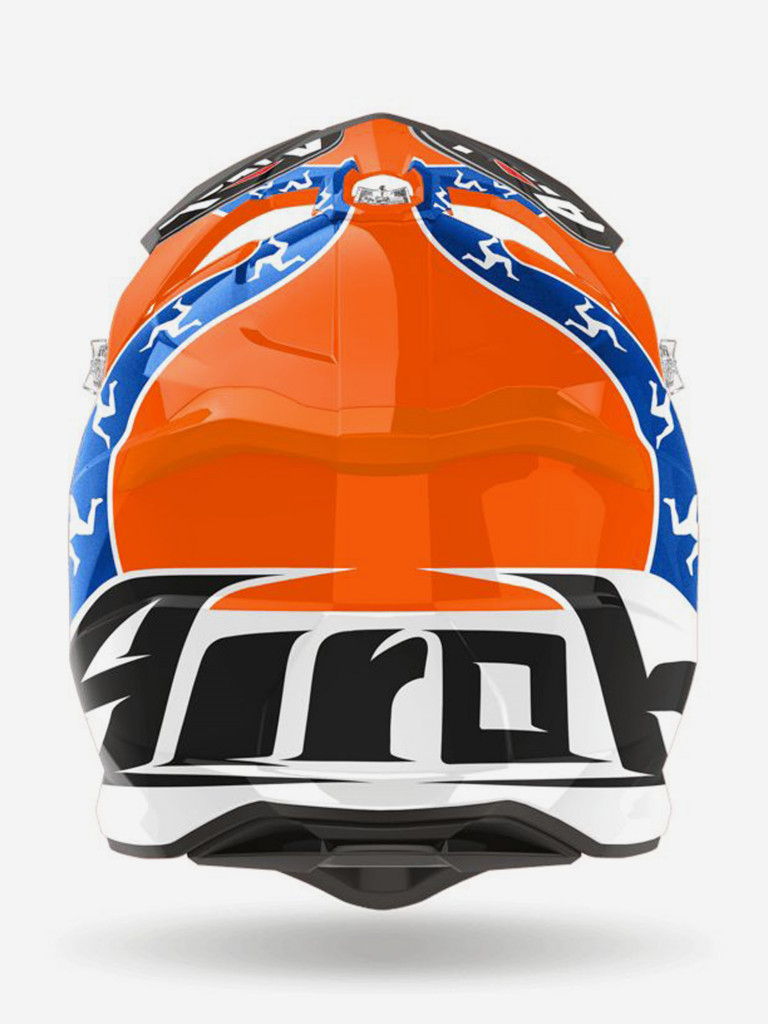 Мотошлем кроссовый взрослый Airoh STRYCKER HAZZARD Glossy