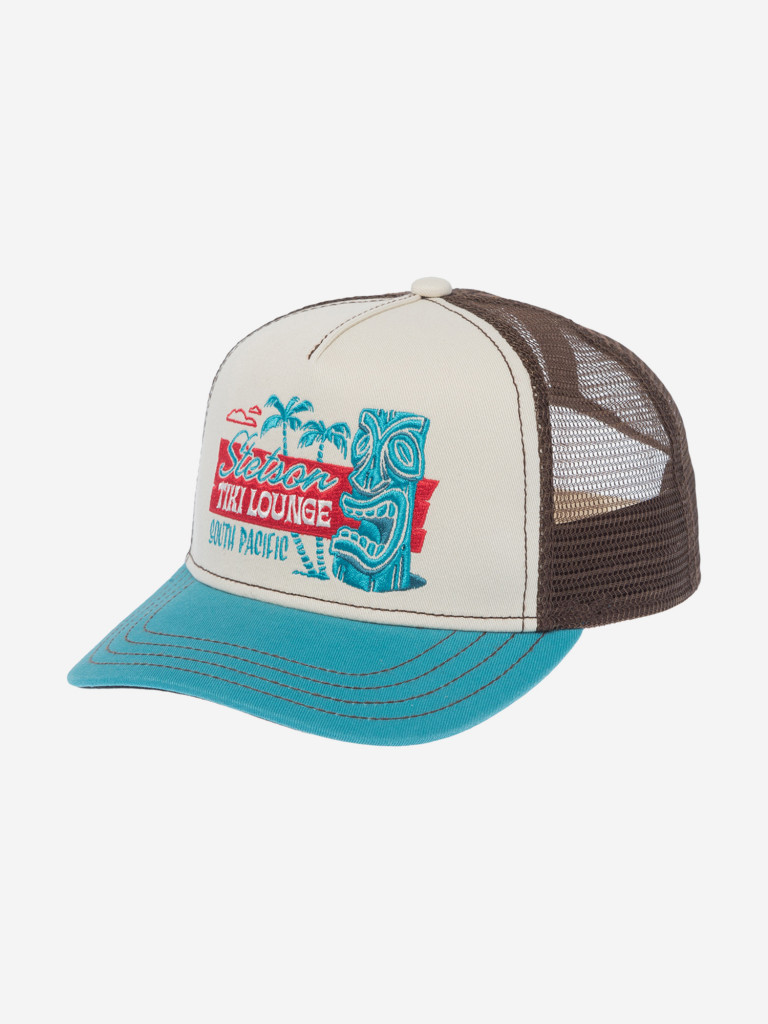 Бейсболка с сеточкой STETSON 7751195K TRUCKER CAP TIKI LOUNGE (голубой)