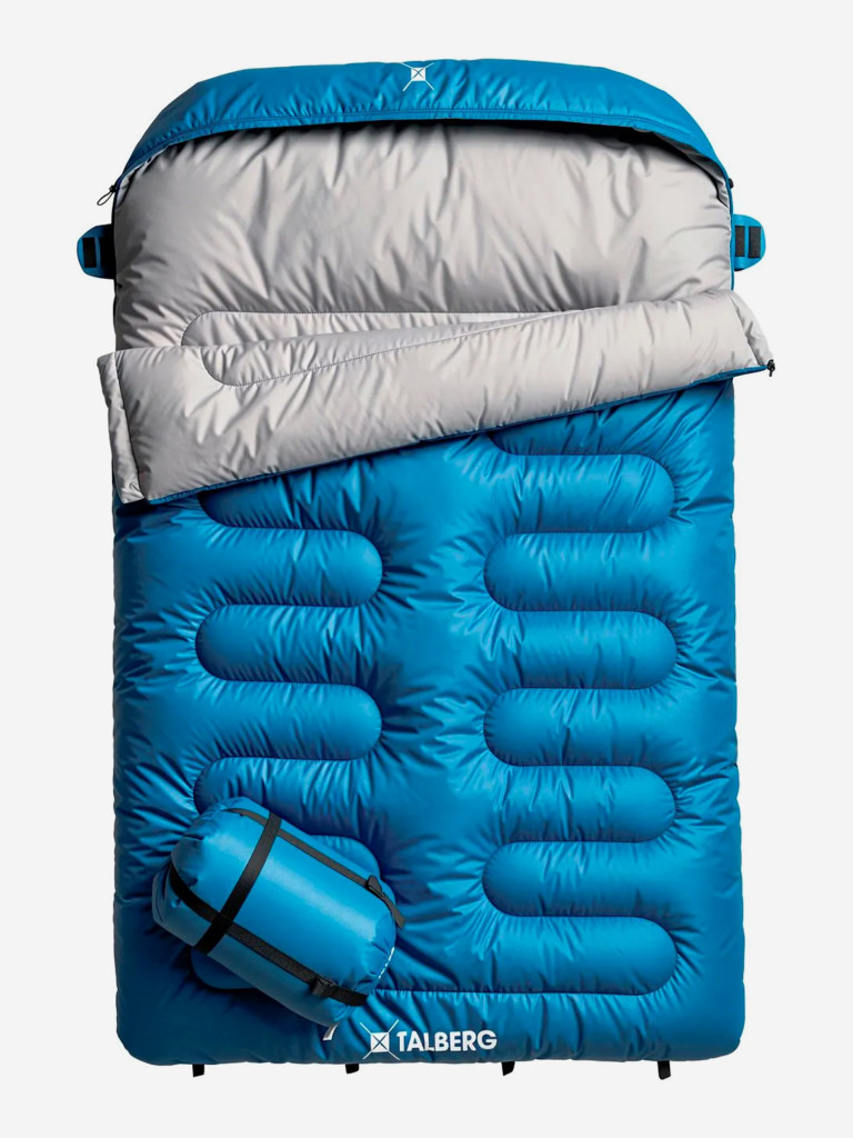 Двухместный спальный мешок Talberg AOSTA DOUBLE 0°C, голубой