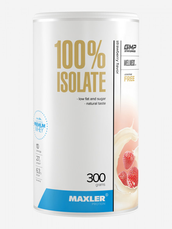 МАКСЛЕР 100% Изолят (вкус: клубника) / MAXLER 100% Isolate (Strawberry flavor) 300 г