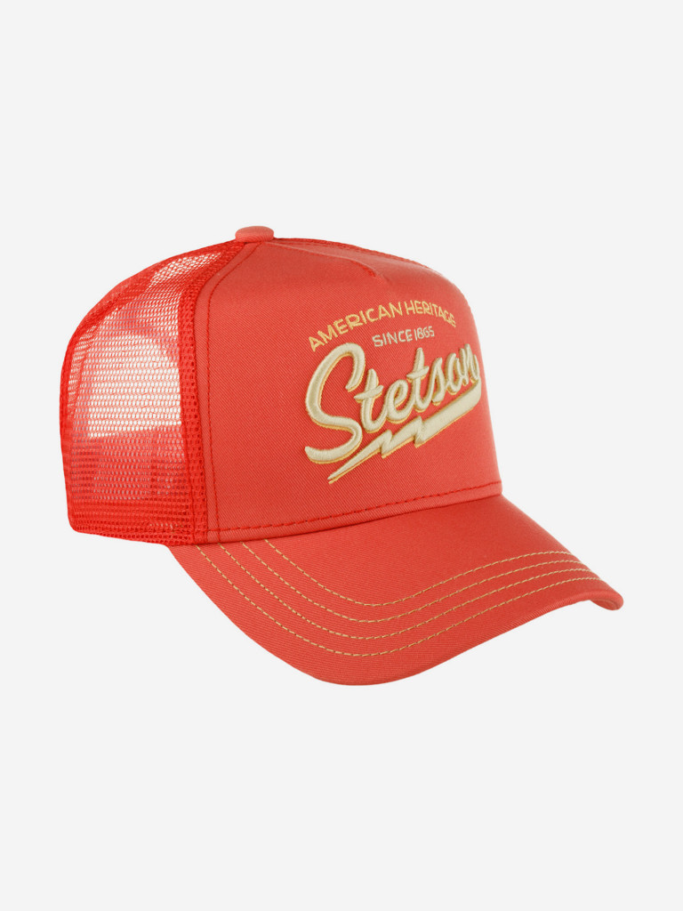 Бейсболка с сеточкой STETSON 7751171 TRUCKER CAP AMERICAN HERITAGE CLASSIC (оранжевый)