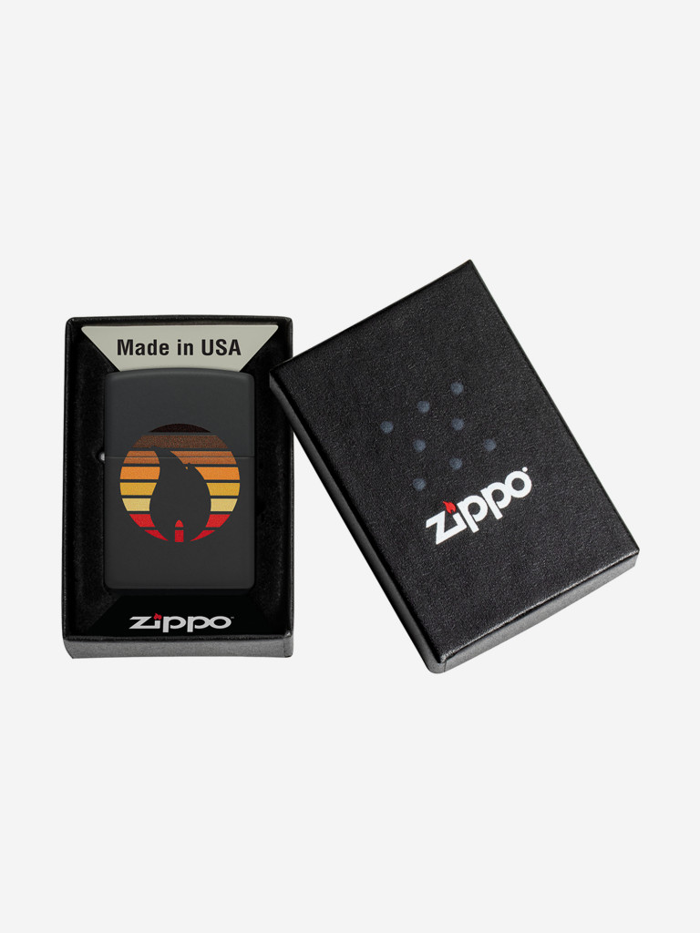 Зажигалка бензиновая ветроустойчивая Zippo Colorblock Black Matte