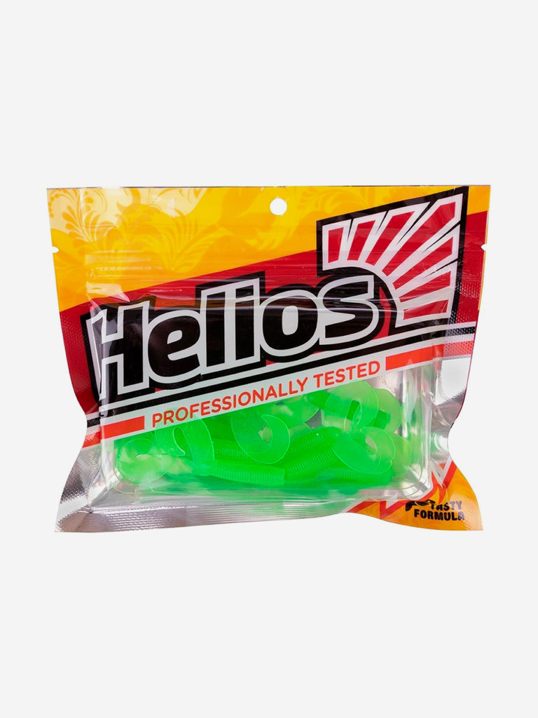 Мягкая приманка Helios Credo Double Tail, 1,96'' / 5 см, Electric green, 10 шт (HS-27-007)