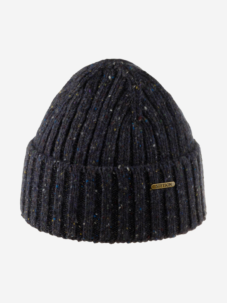 Шапка с отворотом STETSON 8599390 BEANIE DONEGAL WOOL (серый)