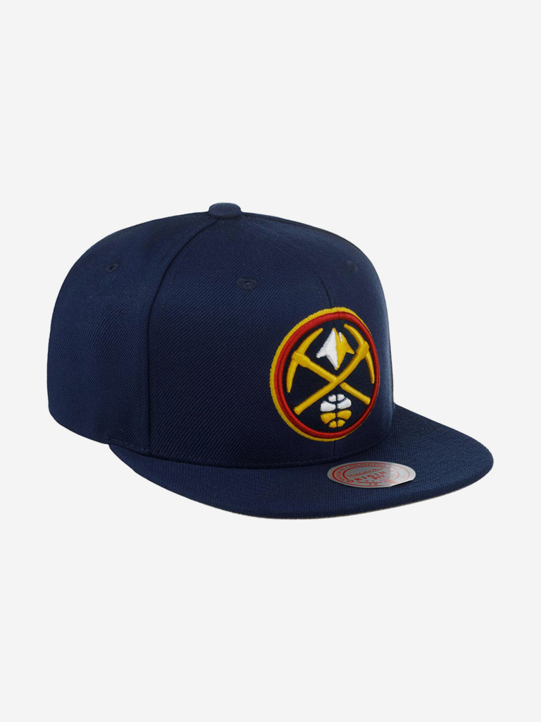 Бейсболка с прямым козырьком MITCHELL NESS HHSS3256-DNUYYPPPNAVY Denver Nuggets NBA