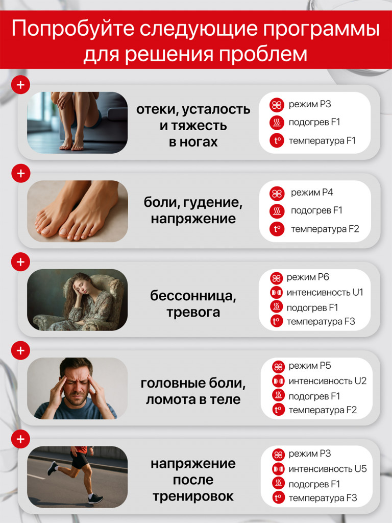 Массажер для ног и икр электрическийSENNE с подогревом, компрессий и многими роликами
