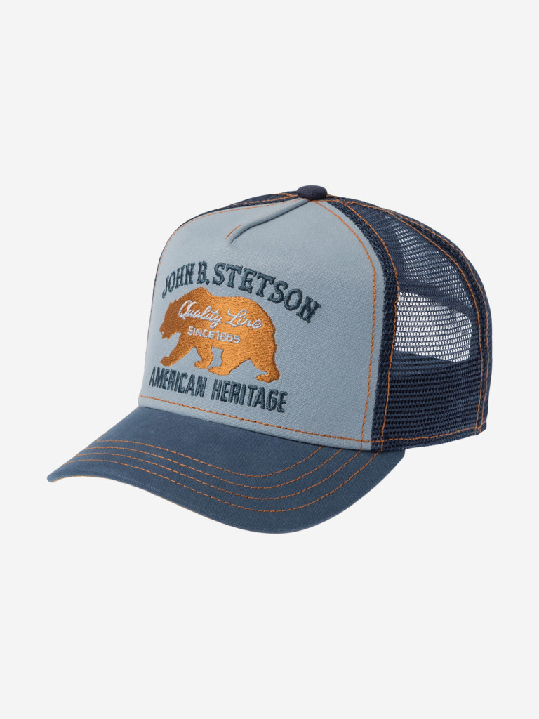 Бейсболка с сеточкой STETSON 7751101K TRUCKER CAP BEAR (голубой)