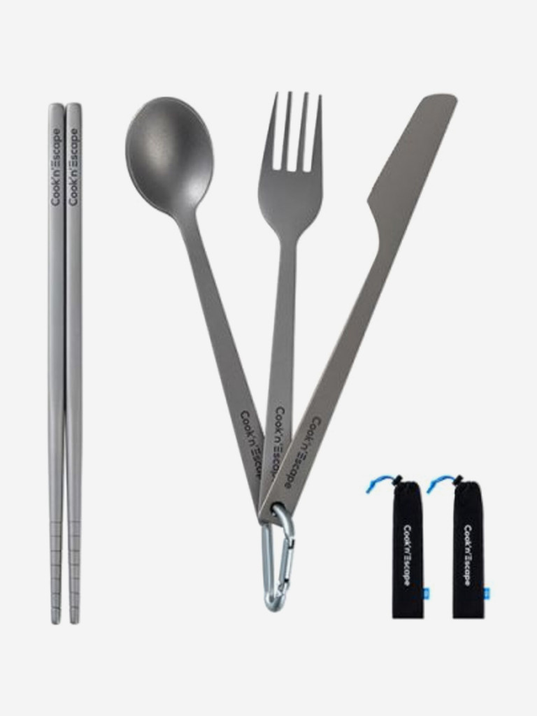 Набор столовых приборов KingCamp 4-Piece Titanium Cutlery Set