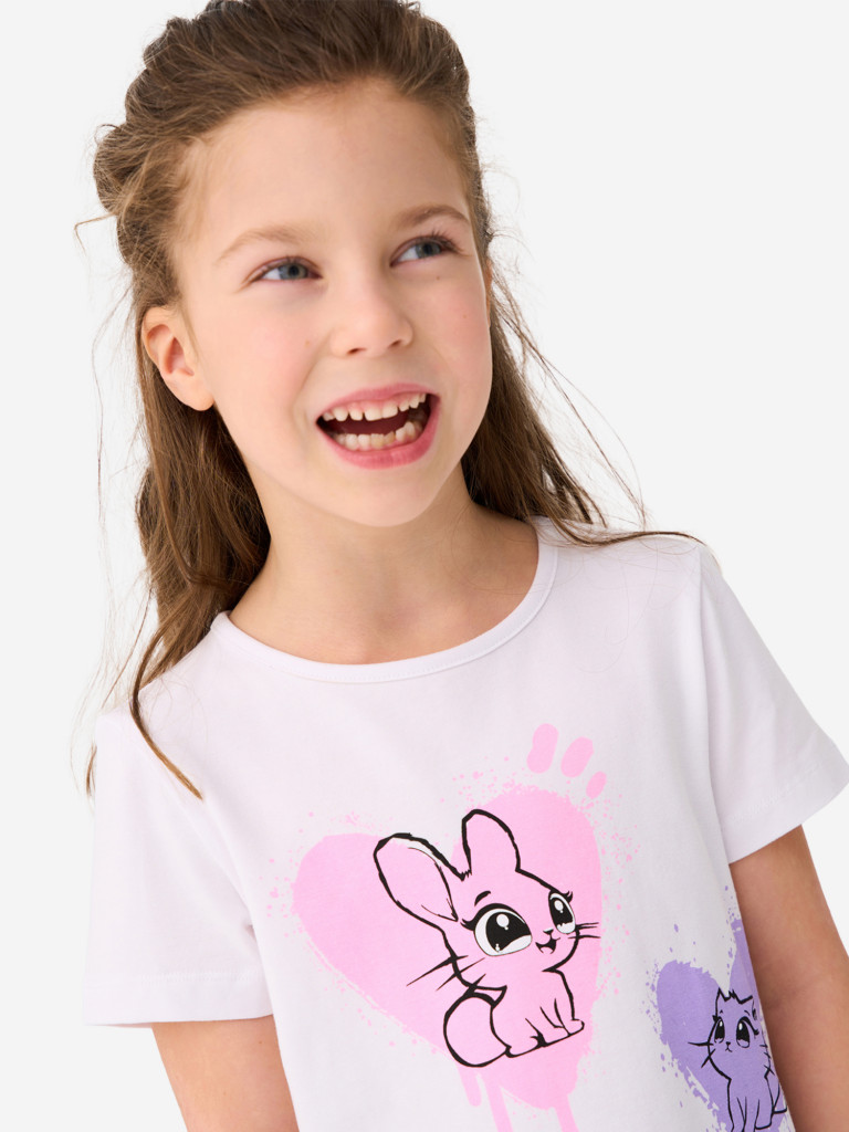 Комплект для девочек: футболка, шорты PlayToday