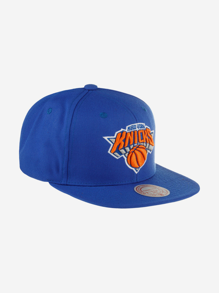 Бейсболка с прямым козырьком MITCHELL NESS HHSS3256-NYKYYPPPBLUE New York Knicks NBA (синий)
