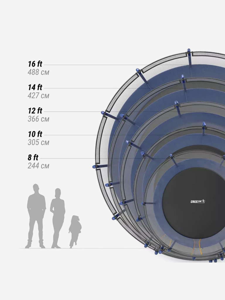 Батут UNIX Line SUPREME BASIC 12 ft (Blue)