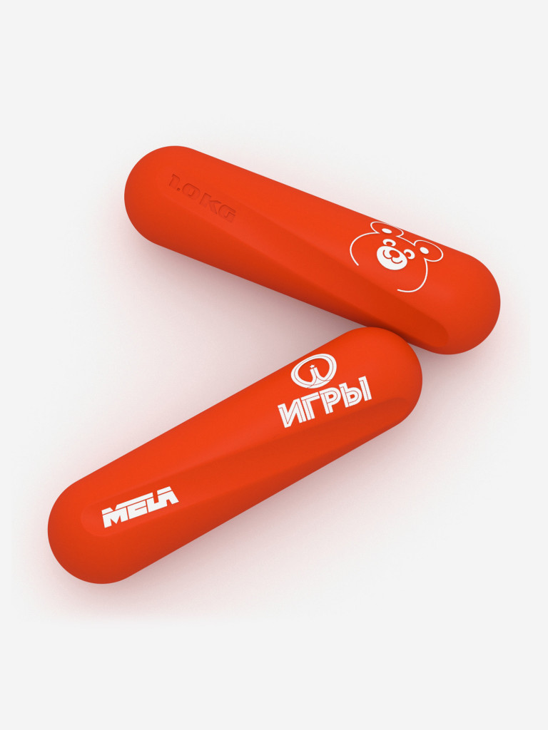 Гантели красные, 1 кг, 2шт, MELA ИГРЫ