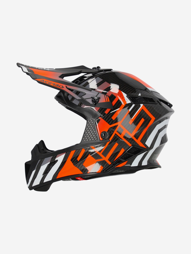 Мотошлем кроссовый взрослый Acerbis STEEL CARBON 22-06 Black/Orange