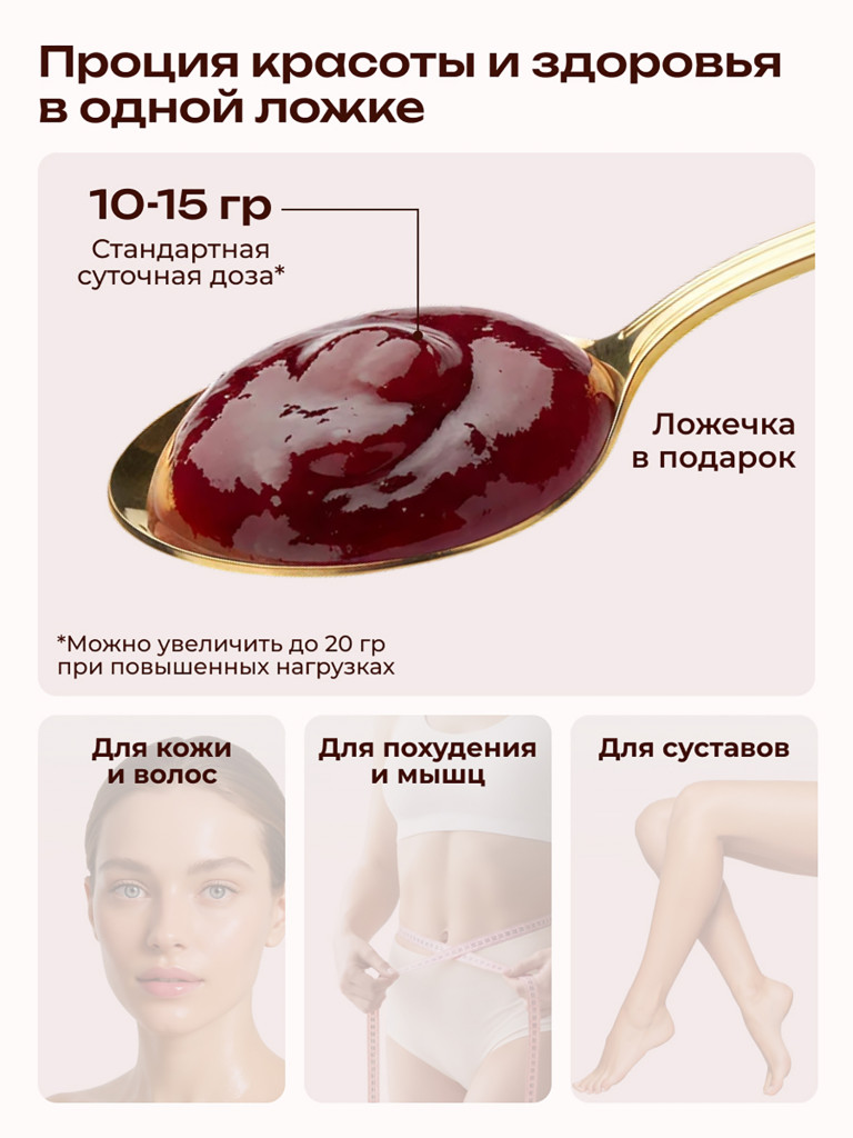 Коллаген пищевой с Янтарной кислотой COLLAGEN PREMIUM Грейпфрут, 380 мл