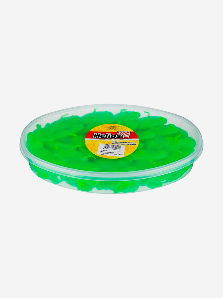 Мягкая приманка лягушка Helios Crazy Frog, 3,55" / 9,0 см, Electric green, 50 штук (HS-23-007-N)
