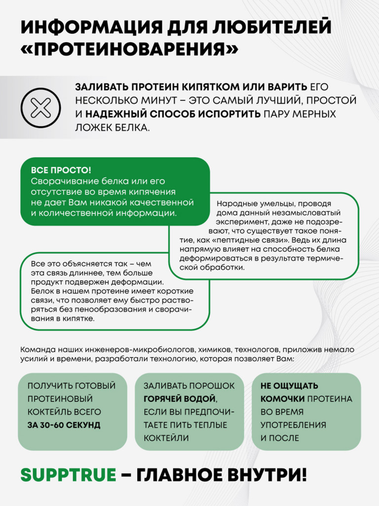 Протеин Supptrue 1 кг соевый белковый со вкусом Пломбира