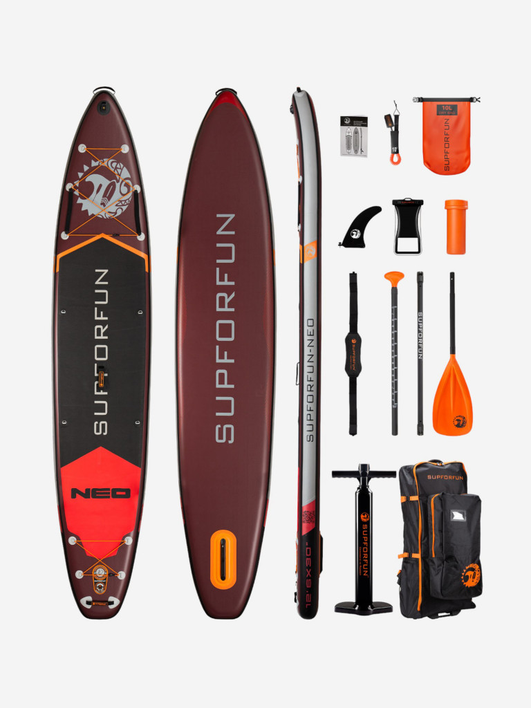 Cап борд надувной SUPFORFUN NEO 12.6 381х76х15 в максимальной комплектации.