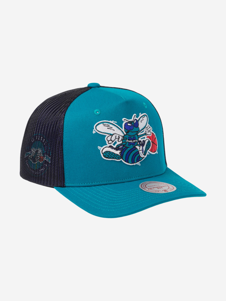 Бейсболка с сеточкой MITCHELL NESS HT11506-CHOTEAL Charlotte Hornets NBA (голубой)
