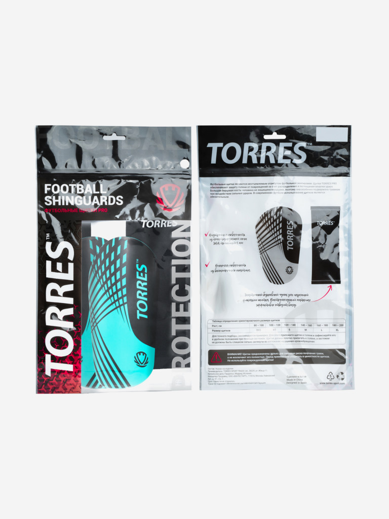 Щитки футбольные TORRES Pro FS2308