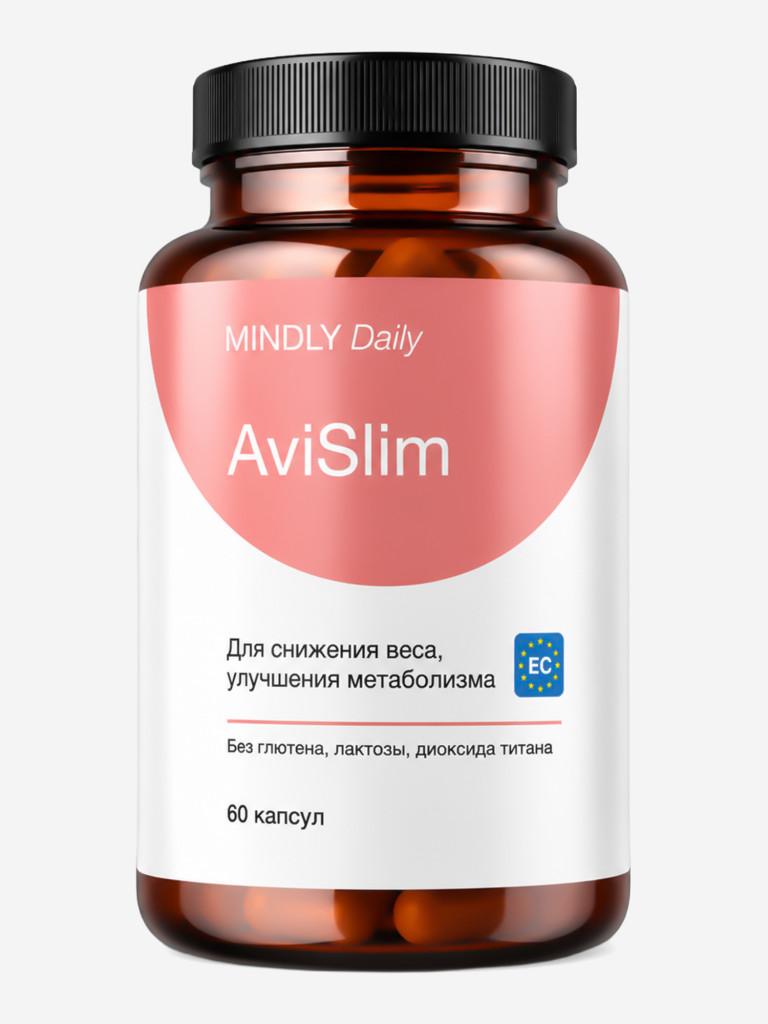 Комплекс с гуараной и зеленым чаем MINDLY AviSlim, 60 капсул