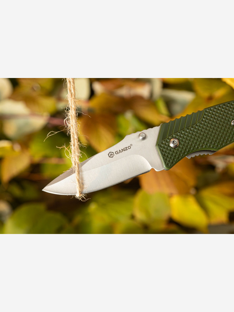 Нож Ganzo G618 440 Steel Exclusive Edition Green Handle
