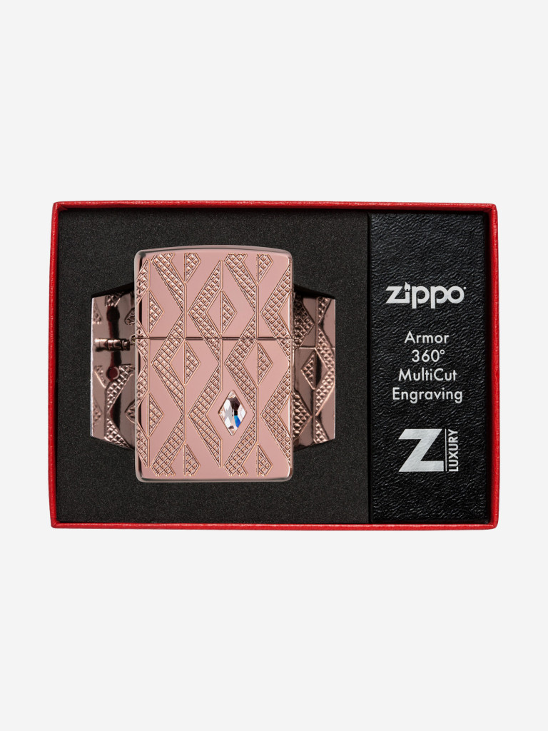 Зажигалка бензиновая ZIPPO 49702 Armor Geometric Diamond Pattern